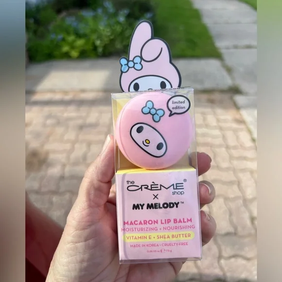 NWT Crème macaron lip balm. Crème shop x My Melody. Strawberry-banana. - Picture 10 of 10